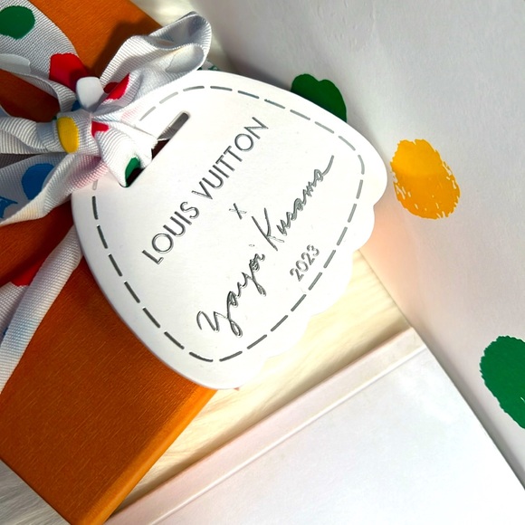 🔥 Louis Vuitton x Yayoi Kusama Silk Scarf/Twilly - Picture 3 of 8